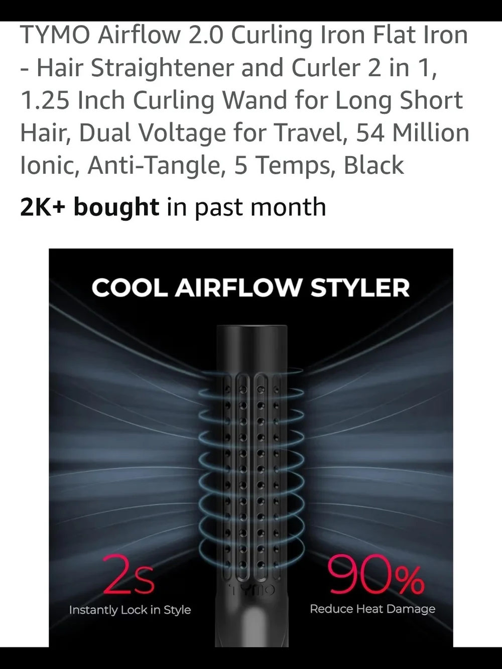TYMO Airflow 2.0 Curling Iron Flat Iron new in the box